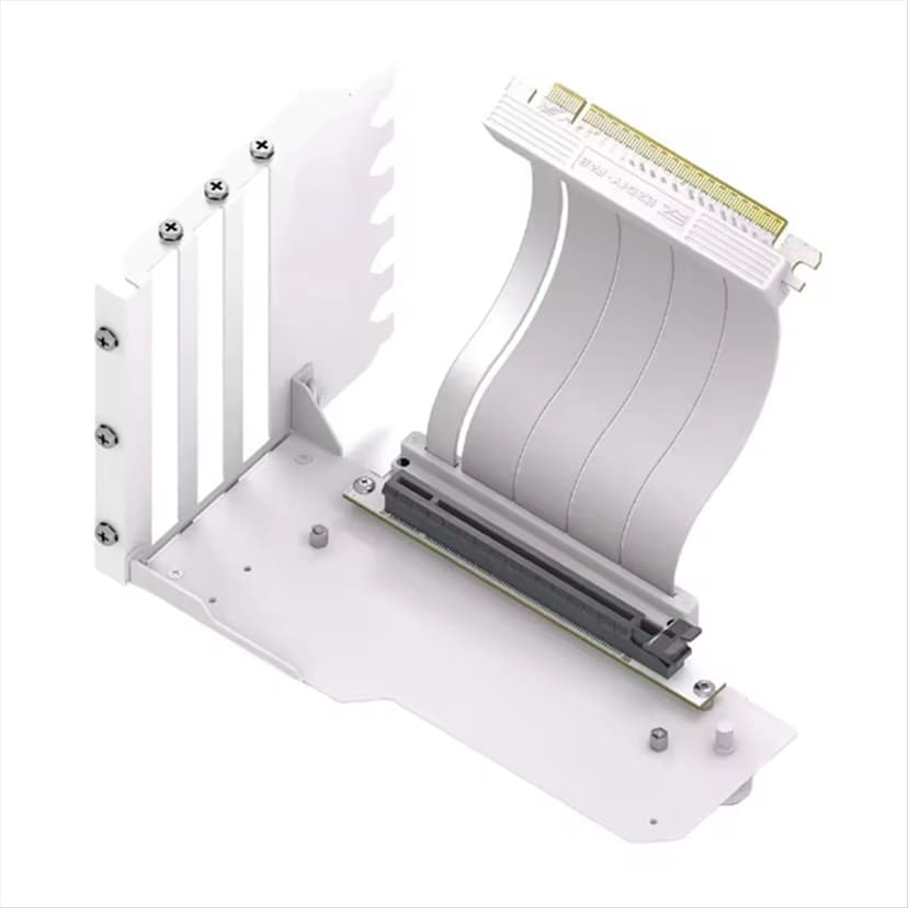 Vertical Graphics Card Holder Kit with 15cm PCI-E 4.0 X16 Riser Cable Video Card Support Kit GPU Bracket Holder White,1 x Vertical Graphics Card Holder Kit,White
