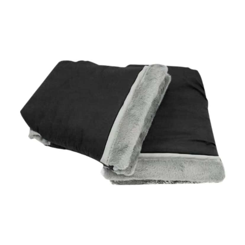 Lipstore 2Pcs Trolley Hand Muff Baby Carriage Hand Muff Thick for Handlebars Pushchair black