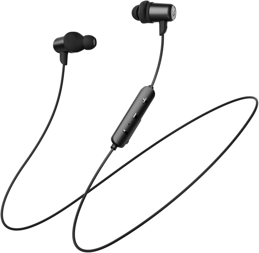SoundPEATS Neckband Headphones, Q35 HD+ Bluetooth 5.2 Neckband Earphones Stable Comfort, 17Hrs Wireless Earbuds Dual-Magnetic Speaker, IPX5 Waterproof Neckband Sports Earphones, Type-C, App, QCC3040