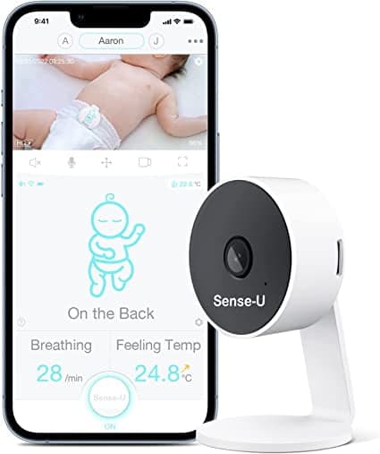 Sense-U Video Baby Monitor with 1080P HD Wi-Fi Camera and Background Audio, Night Vision, 2-Way Talk and Motion Detection - Compatible with Smartphones