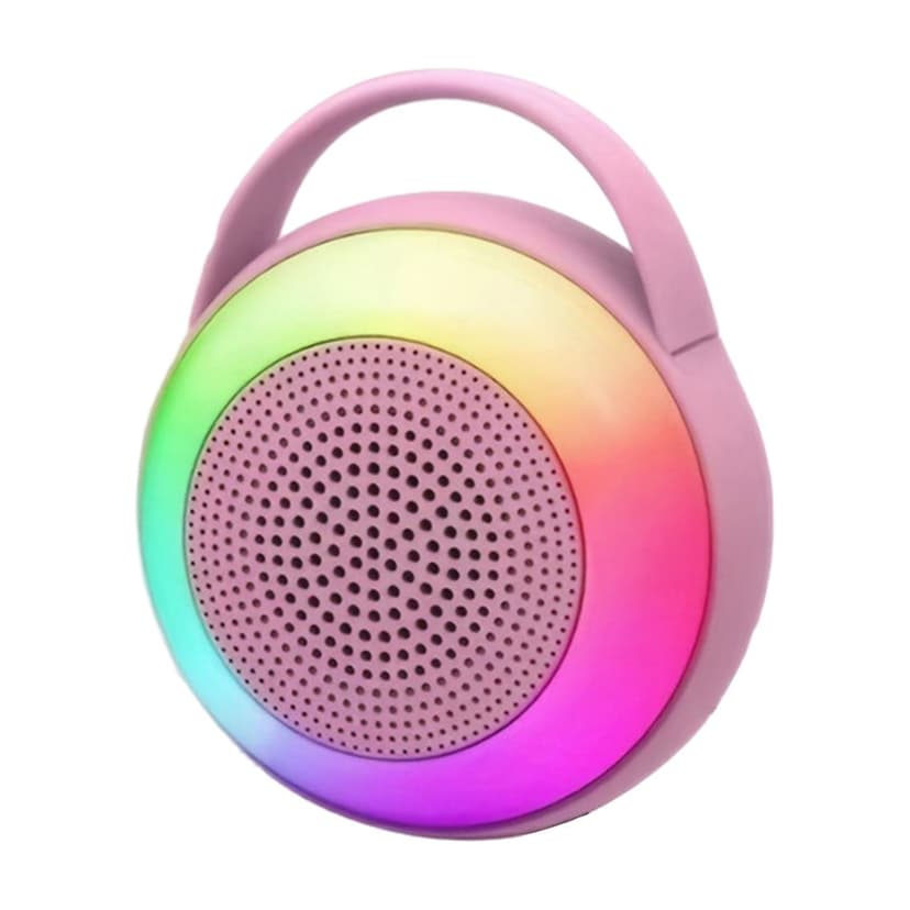 Portable Bluetooth Speaker with RGB Lights, 5.0 Wireless Connectivity, 4 to 6 Hour Playtime, 13.3 cm x 11 cm x 7.5 cm, 232 g