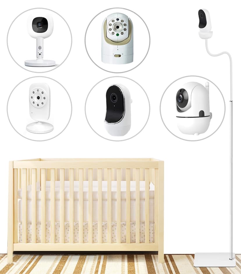 Baby Monitor Floor Stand Compatible with Hellobaby ,Infant Optics,Nanit Pro, Owlet Cam/Cam 2 Baby Monitor, Adjustable Height 67",Also fit for Cameras