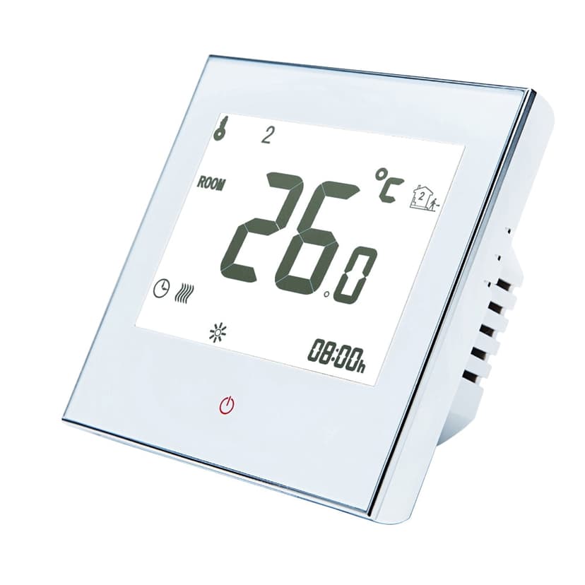 Home Programmable Thermostat for Radiant Floor Heating System Smart Touchscreen Heat Only Thermostat for In Floor Heating System 95-240V