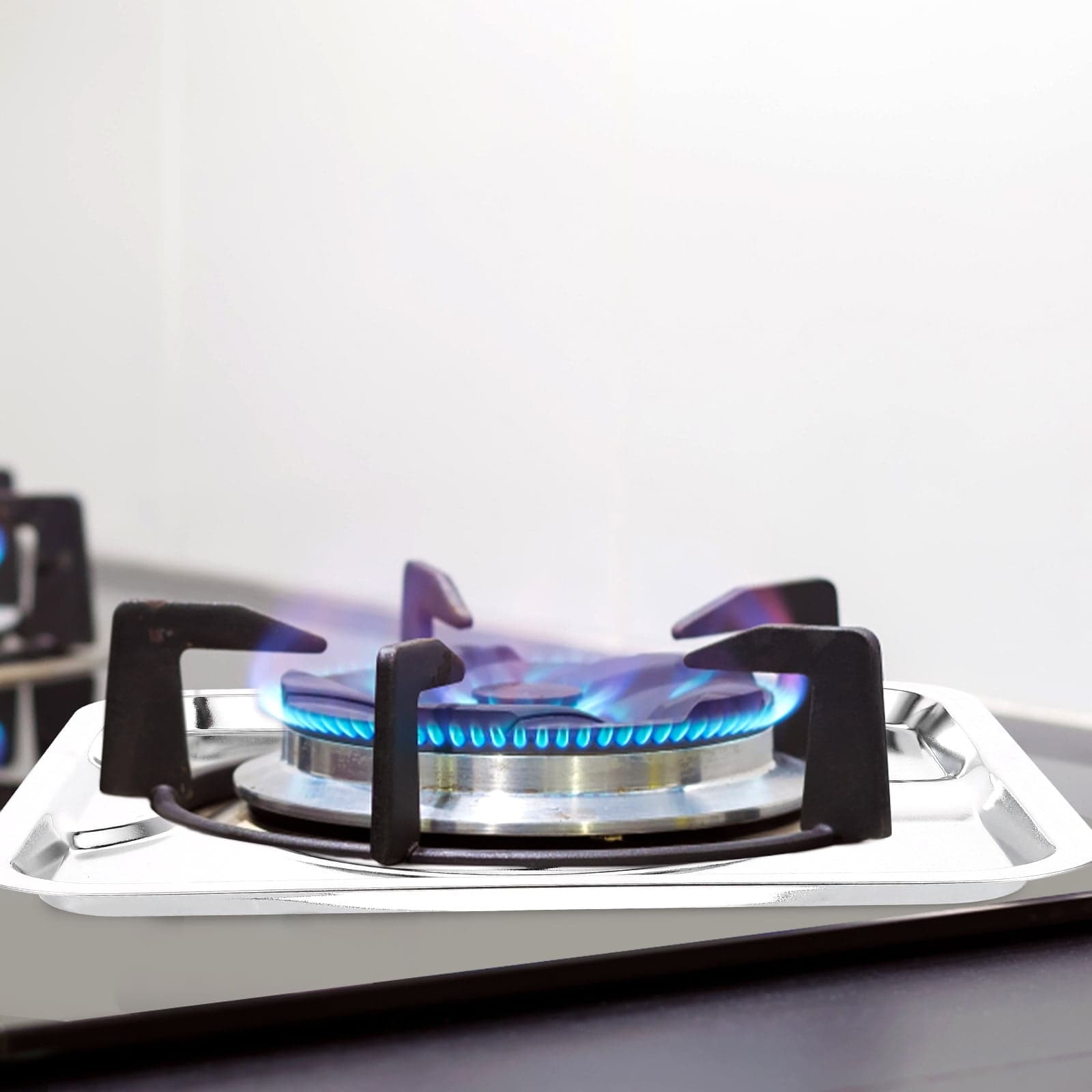 HEANUJJ 4Set Square Gas Range Drip Pan for Oil Splatter Prevention 11.8x11.8x0.5in