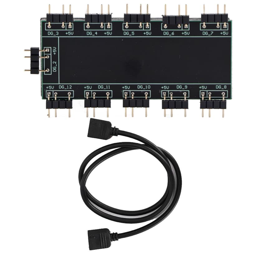 PCB Horizontal Pin PC RGB Hub, Motherboard RGB Hub, Practical For PC Desktop Computer Motherboard