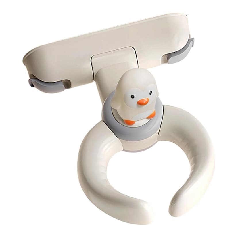 Lipstore Bath Stand Strong Suction Cups Foldable Ergonomical Smooth Handles for Shower Newborn 6 Months to 3 Years Old Boys Girls Gray