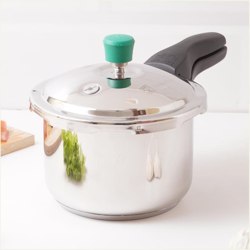 Stainless Steel Pressure Cooker Outer Lid 3 Liters For 2-3 People, 1.5 Kg | Induction Friendly | Small, ISI-certified, Naturally Non-stick Tri-ply Sandwich Bottom, 100% Pure & Toxin-free, Long Lasting