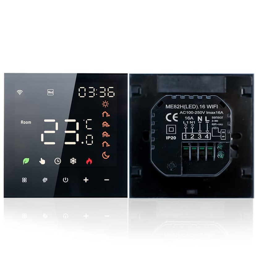 Thermostat,Lcd Display Underfloor Voice 16a Lcd Underfloor Temperature Wall Wifi Voice 16a Room Room Compatible Room Indoor Wifi Cousopo Maiju