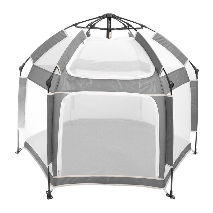 Baby Fence, Baby Tent Versatile Large Capacity Foldable for Indoor Outdoor Yard Beach Camping Dark Grey,Orange