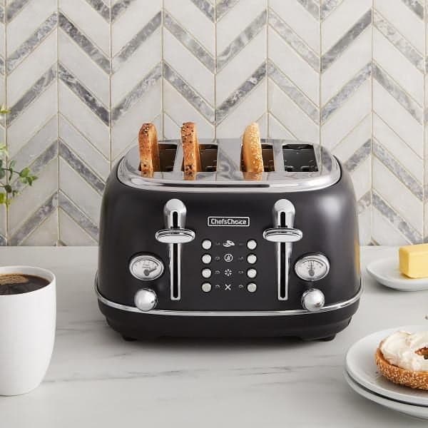 Chef’s Choice Gourmezza 4-Slice Toaster, Matte Black