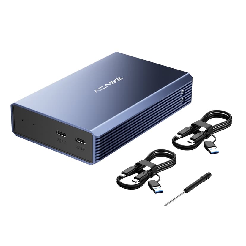 Acasis USB 3.0 5Gbps Dual Bay 2.5 Inch USB-C to SATA HDD SSD RAID Enclosure