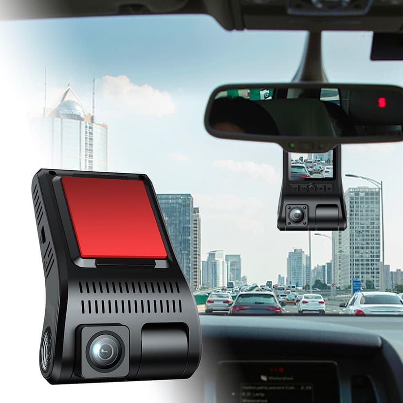 Danhjin Dash Cam Dash Cam,Camera Fhd 1080P,3 Channel Dash Camera Front,Rear,Inside Supports Sensing Loop Recording And Parking Monitoring