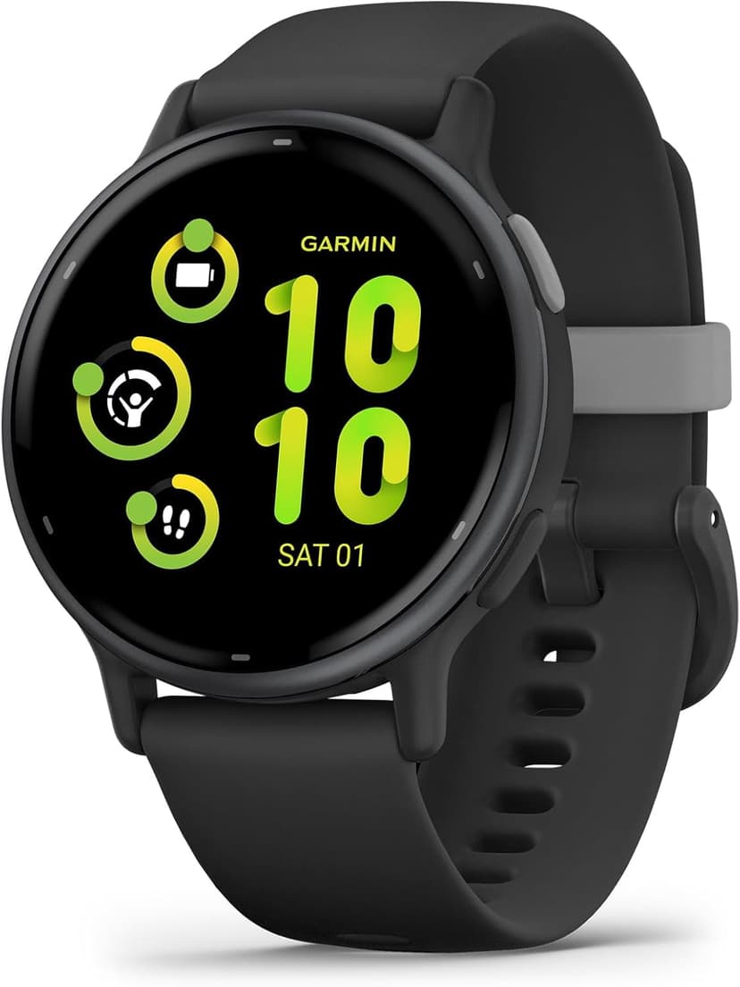 Refurbished (Good) Garmin Vivoactive 5 GPS Smartwatch - Slate Aluminum and Black (010-02862-10)