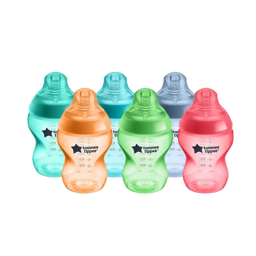 Tommee Tippee Closer to Nature Fiesta Baby Bottles, 6x9oz Bottles
