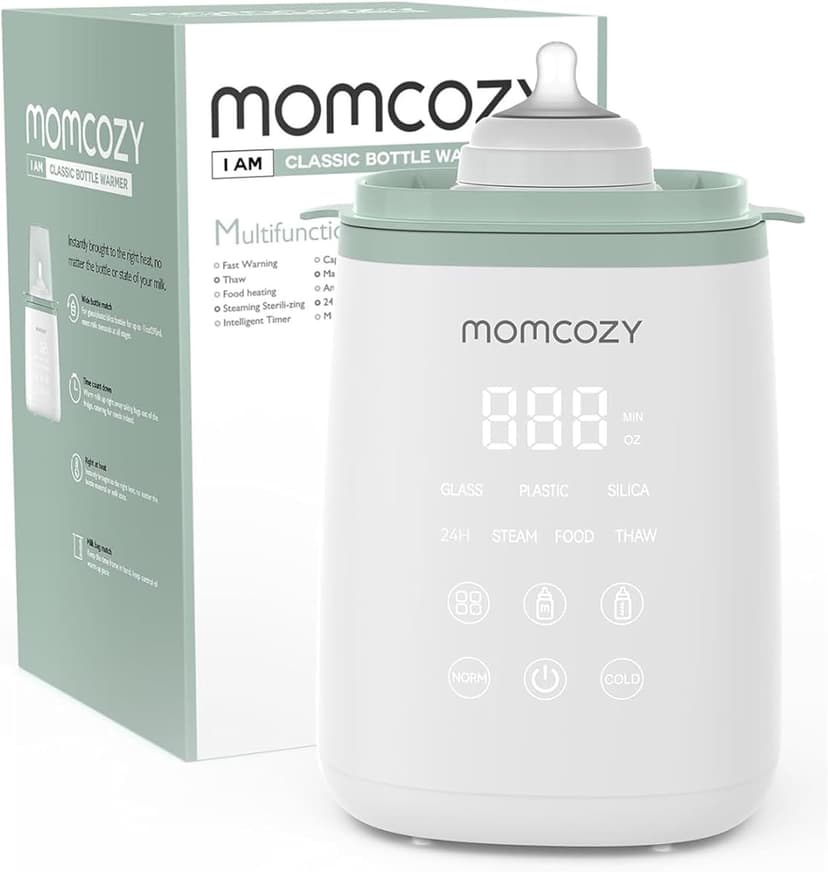 Momcozy Baby Bottle Warmer, 6-in-1 Baby Warmer for Breastmilk, Steam Bottle Sterilizer, Baby Bottle Like Dr. Brown's, Philips AVENT, Comotomo