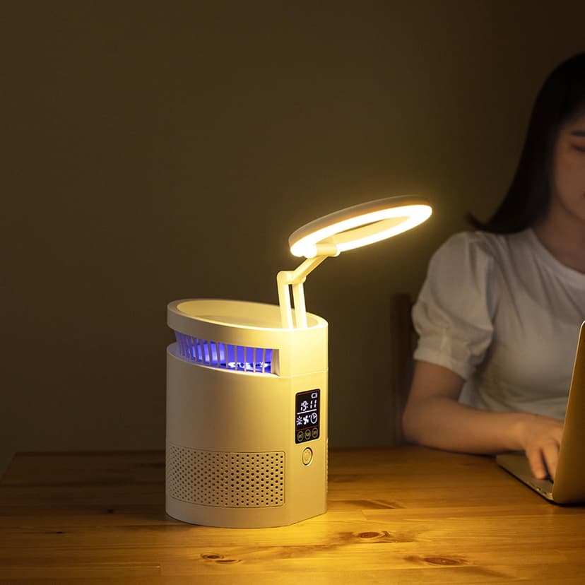 PEONAVET Air purifier Purifier for Home Bedroom,With Folding Table Lamp,Fresheners Filter Small Room Cleaner,With Touching Panel For,Allergies,Pet Dander,Remover,Office