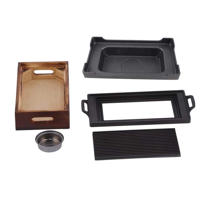 Fyearfly Japanese Grill Korean Bbq Grill Set, Portable Charcoal Grill Tabletop Grill Smokeless Indoor Grill Japanese Bbq Grill Korean Barbecue Grill Pan Charcoal Stove Set for Outdoor Indoor