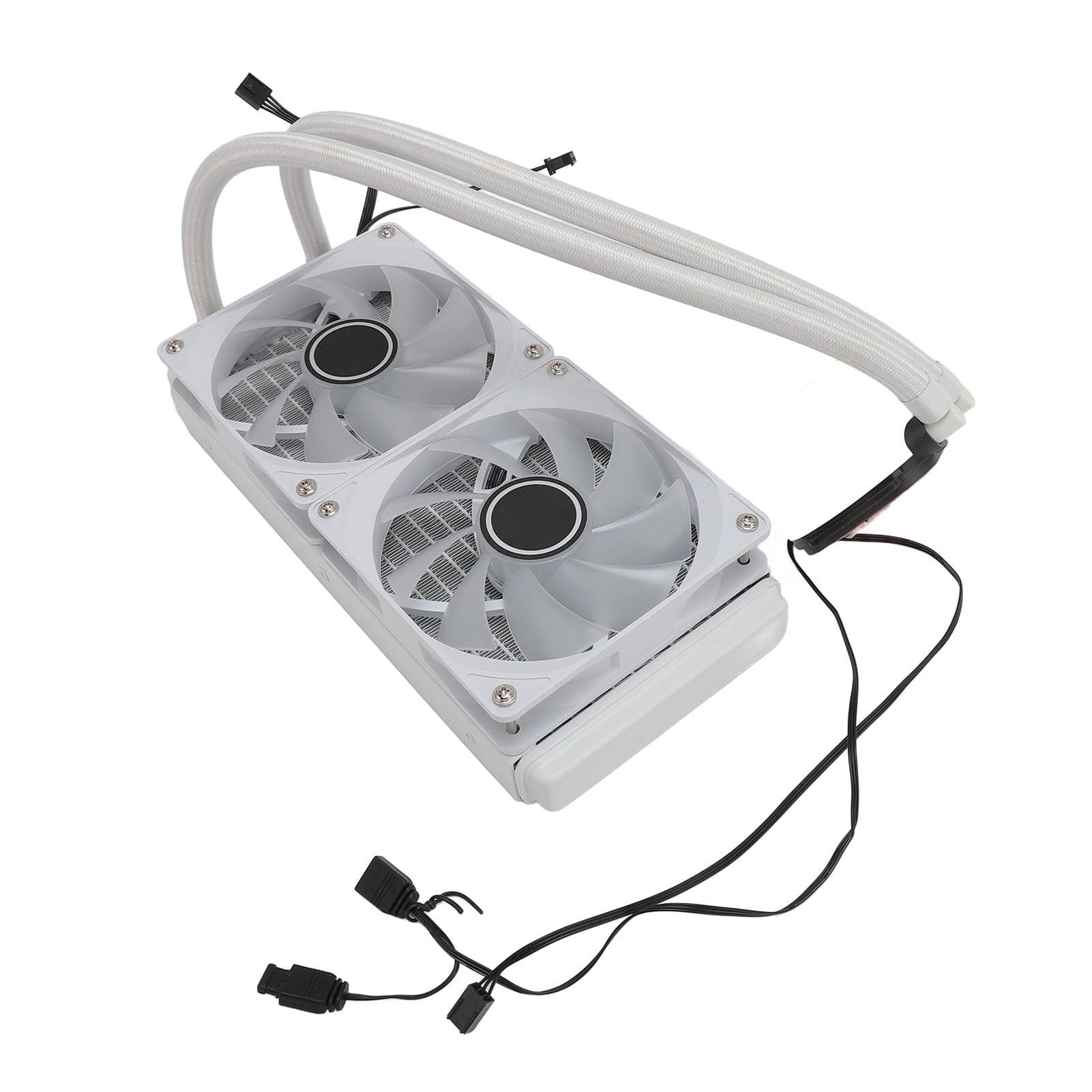 CPU Cooling Fan, Water Cooling CPU Cooler 240mm CPU Cooler, Dual 120mm PWM Fan, ARGB Sync Adjustable for LGA2066 2011 1151 1150 1155 1156 1200 1700