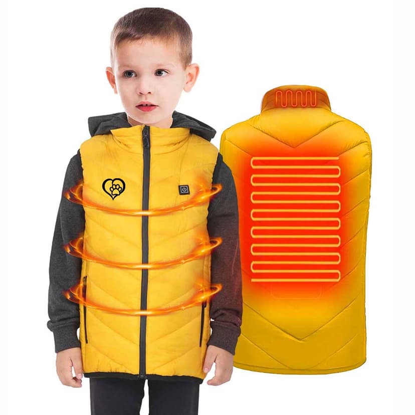 LOVZFMLL Jackets for Girls Kids USB Intelligent Constant Temperature Heated Plus Size Coat For Boys Girls Winter 2 Areas Heated Jacket Coat 12-13 Years
