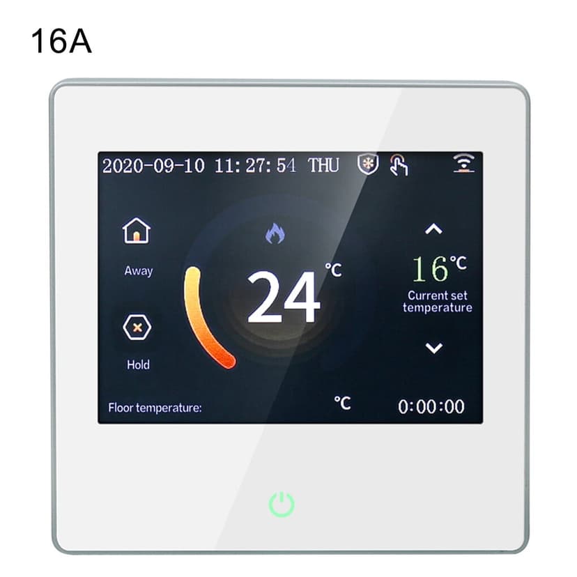 Tuya Thermostat WiFi Smart Heating Temperature Controller LCD thermostat WiFi smart thermostat Touch Display Wireless Thermostat, Black, 16A