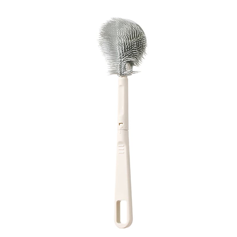 360° No Dead Corner Silicone Cleaning Brush With Foldable Head Multifunctional Bottle Cleaning Brush Detachable Portable Bottle Brush For Baby Bottles Glass Cups Coffee Pots Cl