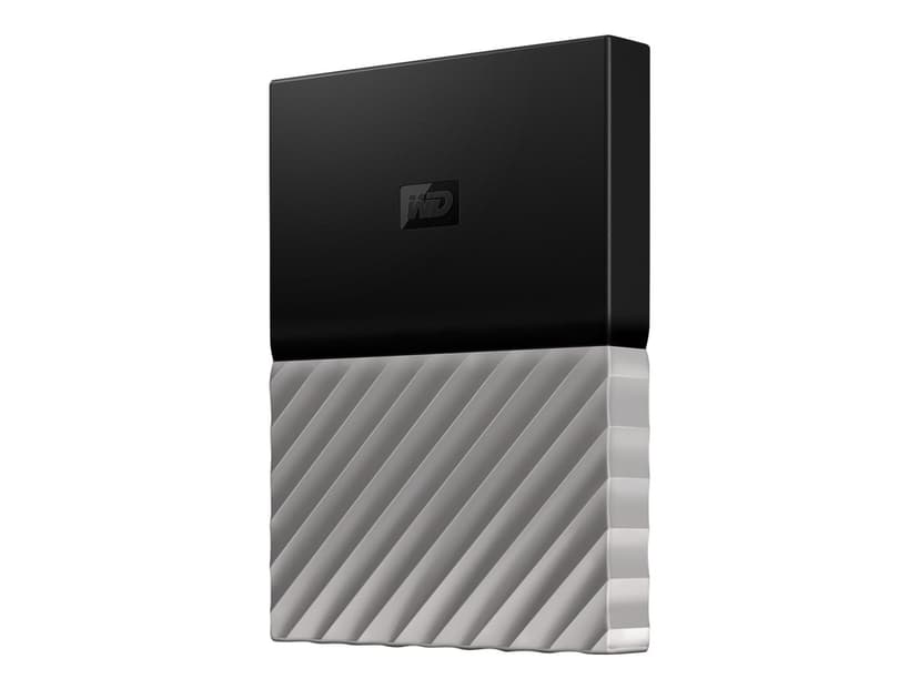 WD My Passport Ultra WDBFKT0020BGY - Hard drive - encrypted - 2 TB - external (portable) - USB 3.0 - 256-bit AES - gray-black