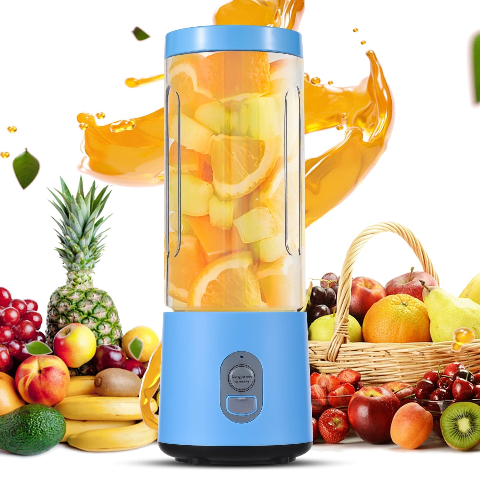 Portable Blender USB Rechargeable 15oz Personal Blender for Shakes and