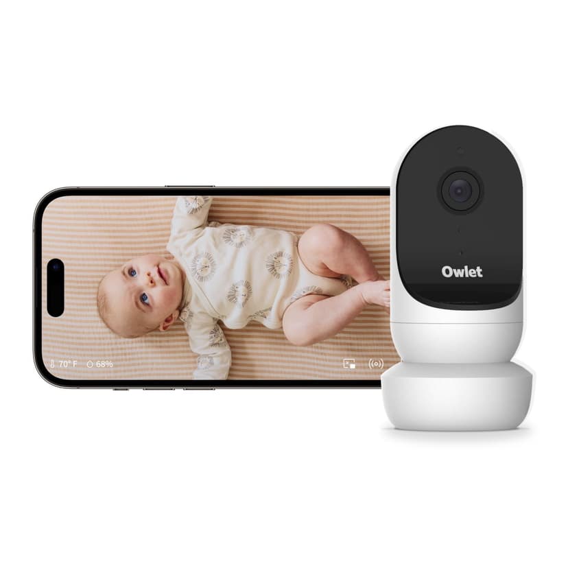 Owlet Cam 2 Smart Baby Monitor - HD Video Cam, Encrypted WiFi, Temp, Nightvision, 2-Way Talk