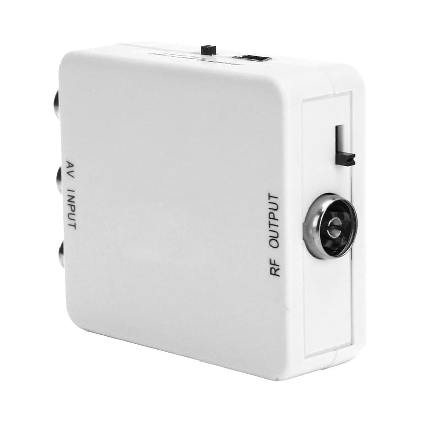 DVD Adapter, Audio Adapter AV To RF Video Adapter 1080P Plastic Shell for RF67.25MHz 61.25MH