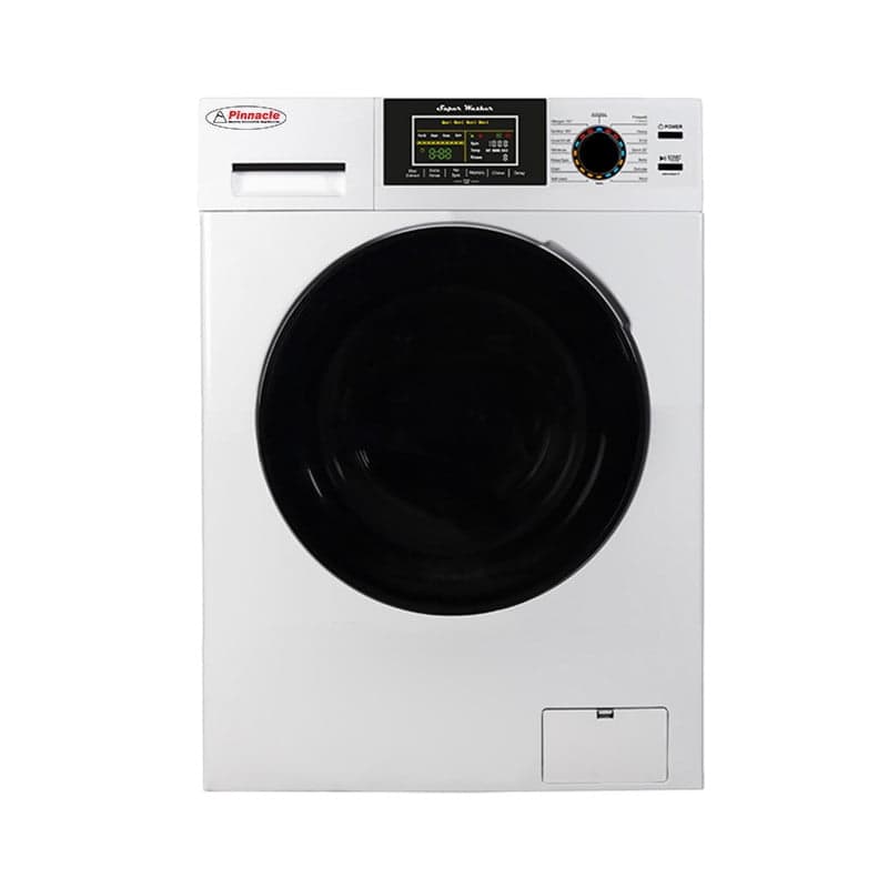 Pinnacle Appliances Clothes Washer 21-835 XL Front Load; White/2.2 Cubic Foot Stainless Steel Drum; 18 Pound Maximum Load Capacity; 15 Wash Cycle; 110 Volt/13 Amp; Stackable Mounting