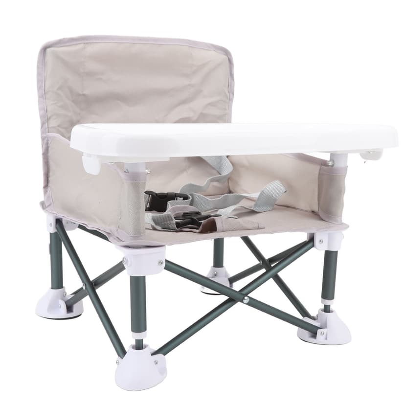 Portable Baby , Travel Booster with Removable Tray Cup Holder Straps, Outdoor Folding Chair for Toddlers, Kids, Boys, Girls Camping, Beach, Lawn Activity Chair