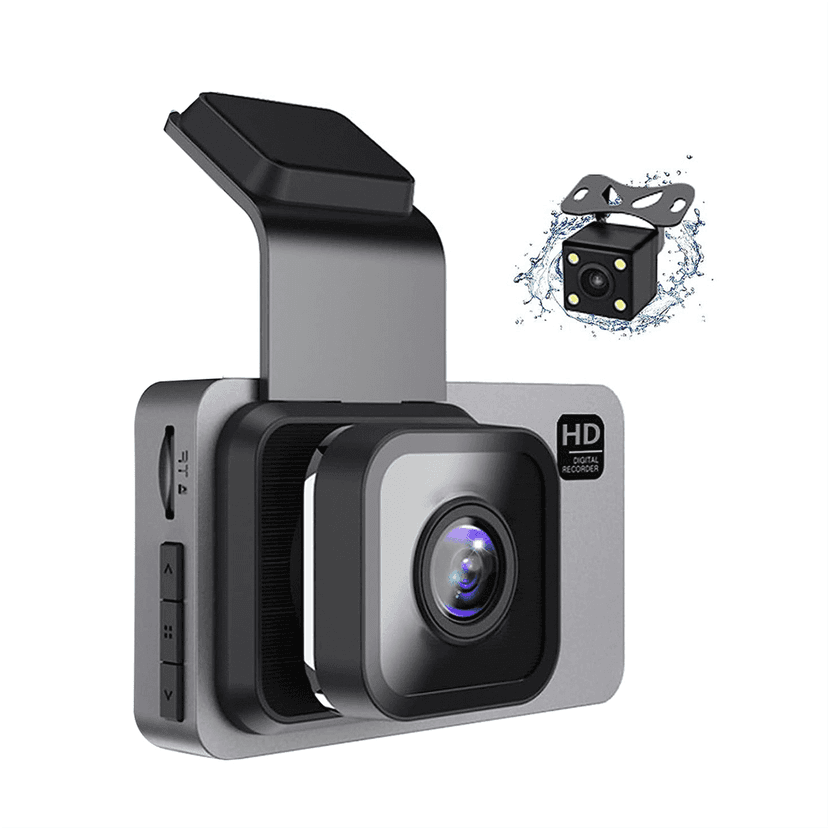 1080P HD Car Dash Camera,Front and Rear WiFi Dash Cam with 3inch IPS Screen,Night Vision,Parking Monitor,Loop Recording