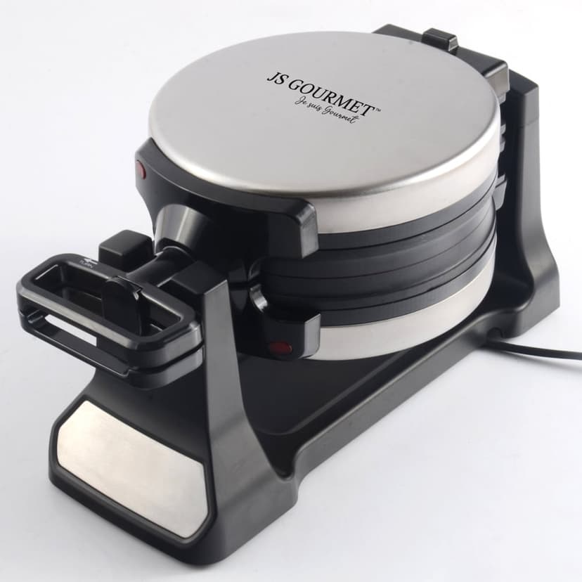 JS Gourmet JS GOURMET Stainless Steel Double Belgian Waffle Maker
