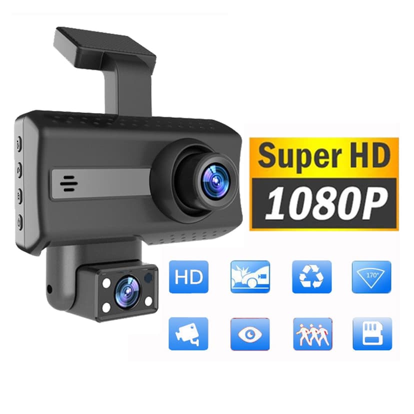 EGNMCR Vehicle Camera Dash Cam 1080P FHD DVR Car Driving Recorder 3.0Inch IPS Screen Dashboard Camera 170° Wide Angle,G-Sensor,Parking Monitor,Loop Recording Dash Cam