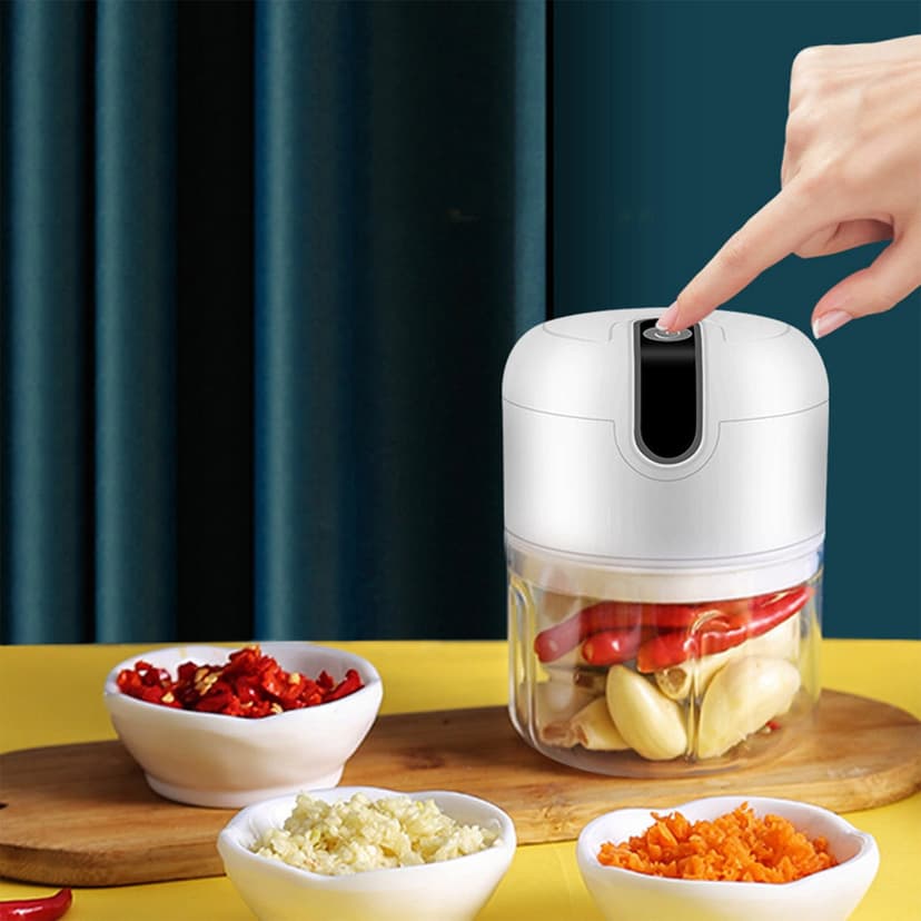 mtvxesu Usb Rechargeable Mini Electric Food Chopper and Meat Grinder for Vegetables, Garlic, and Seasonings, Portable Food Processor, 1-Piece