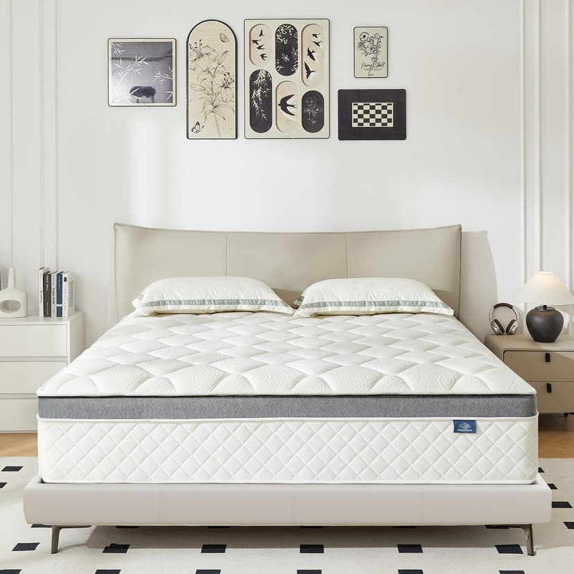Happiland Full Size Mattress, 12 Inch Hybrid Memory Foam Mattress in a Box, with Upgrade Individually Pocket Springs, Pressure Relief, Breathable Comfort and Durable, CertiPUR-US