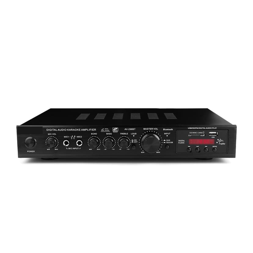 Digital Amplifier Stereo LED USB AV Power Surround 298BT High Resolution Amplificador Player Subwoofer ,Efficient Heatsink
