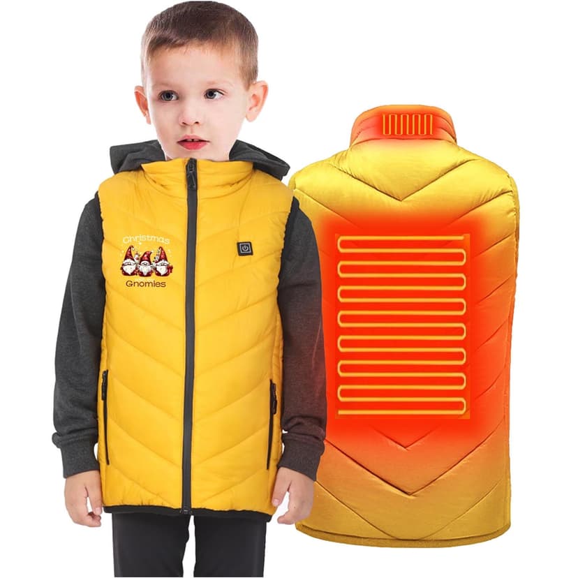 LOVZFMLL Jackets for Girls Kids USB Intelligent Constant Temperature Heated Plus Size Coat For Boys Girls Winter 2 Areas Heated Jacket Coat 12-13 Years