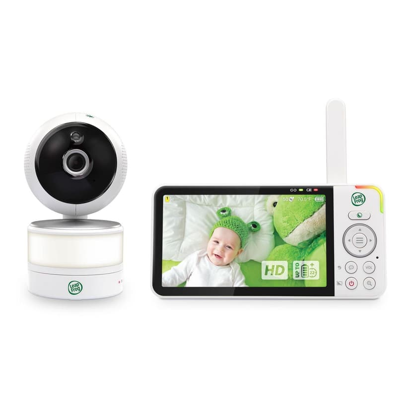 LeapFrog LF915HD Video Baby Monitor with 5” High Definition 720p Display, 360 Degree Panoramic Viewing Pan & Tilt HD Camera, Color Night Vision, (White)