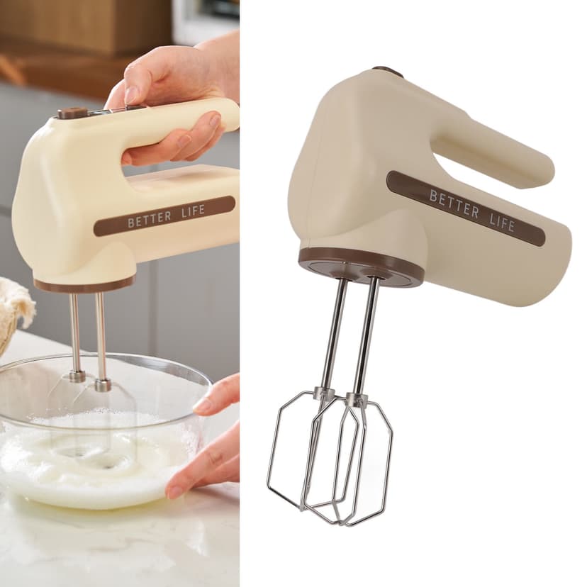 Household Electric Mixer, USB Charging 5 Speed Electric Hand Mixer with Stainless Steel Whisk for Cream