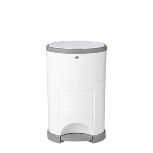 Diaper Dekor Mini Hands-Free Diaper Pail | Easiest to Use | Just Step – Drop – Done | Doesn’t Absorb Odors | Most Economical Refill System | 70% Recycled Materials | EKO White