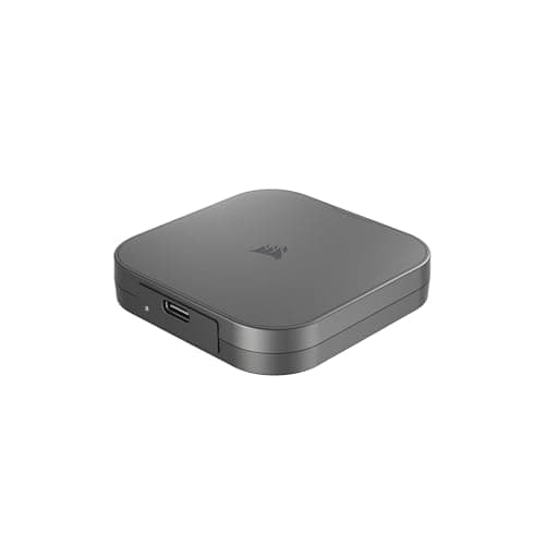 CORSAIR EX400U 2TB USB4 Portable External USB Type-C SSD – USB4, USB 3.2 Gen2 2x2 Connections, Up to 40Gbps, Plug and Play, MagSafe, Includes USB-C to USB-C (USB4) Cable – Windows PC, iOS Mac – Gray