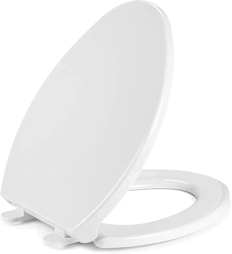 Toilet Seat, SAILTOK Elongated Toilet Seat with Soft Close,and Never Loosen The Non-Slip Seat, No Slam Toilet Seat, Fit Standard Plastic Elongated Toilet,White