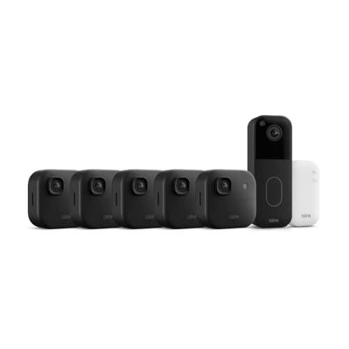 Blink Outdoor 2K+ and Video Doorbell – Two-year battery life, smart detection, Sync Module Core included – 5 cameras + Video Doorbell (black)