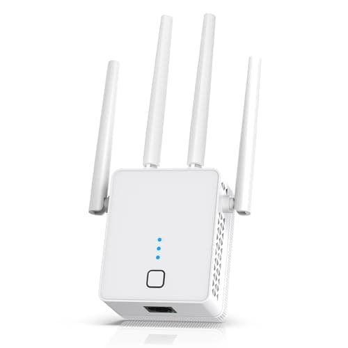 WiFi Extender, 2025 Fastest 1200Mbps Dual Band (5GHz/2.4GHz) WiFi Extenders Signal Booster for Home, Wireless Repeater with Ethernet Port Covers up to 10000sq. ft and 55 Devices