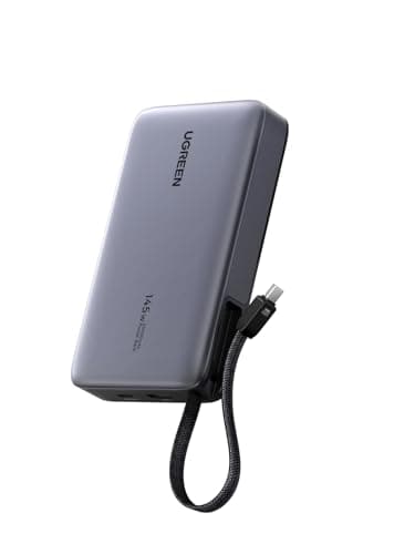 UGREEN 20000mAh 145W Power Bank, Laptop Portable Charger with Built-in USB-C Cable 72Wh Fast Charging, Business Travel Battery Pack for MacBook Pro/Air/ipad/iPhone 17/Galaxy S25