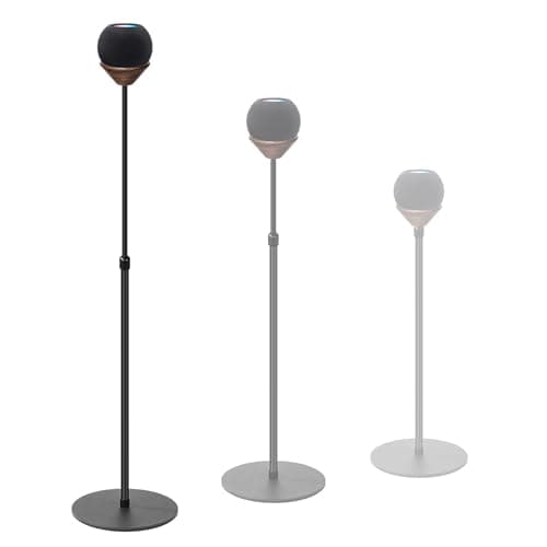 Floor Stand is Suitable for Homepod Mini, with Adjustable Height, Safety, Stability, and Anti Slip Bottom. Mini Speaker Accessories are Suitable for Living Rooms, bedrooms, Gyms(1 Pack)