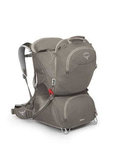 Osprey Poco LT Lightweight Child Carrier Backpack - Compact, Travel-Ready Kid Carrier with Sunshade and Adjustable Fit - Lightweight, Comfortable Hiking Carrier for Toddlers, Tan Concrete