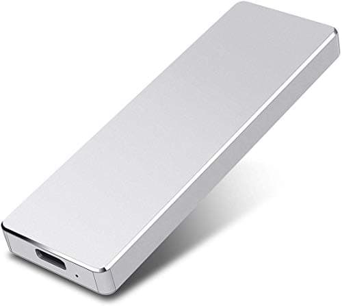 surnherny 2TB External Solid State Drive SSD Type-C/USB 3.1 Ultra-Slim Portable SSD Hard Drive 2000GB Compatible with Desktop,Notebook (2TB, Silver)