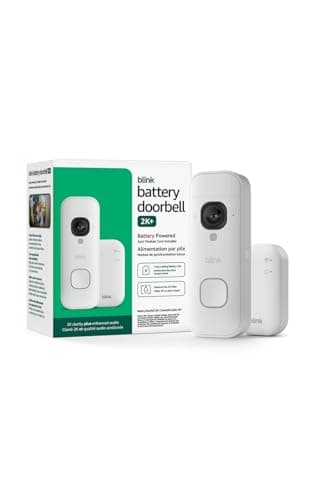 Blink Battery Doorbell 2K+ (newest model) — Wireless video doorbell, 2K video resolution, enhanced audio. Sync Module Core included – System (White)